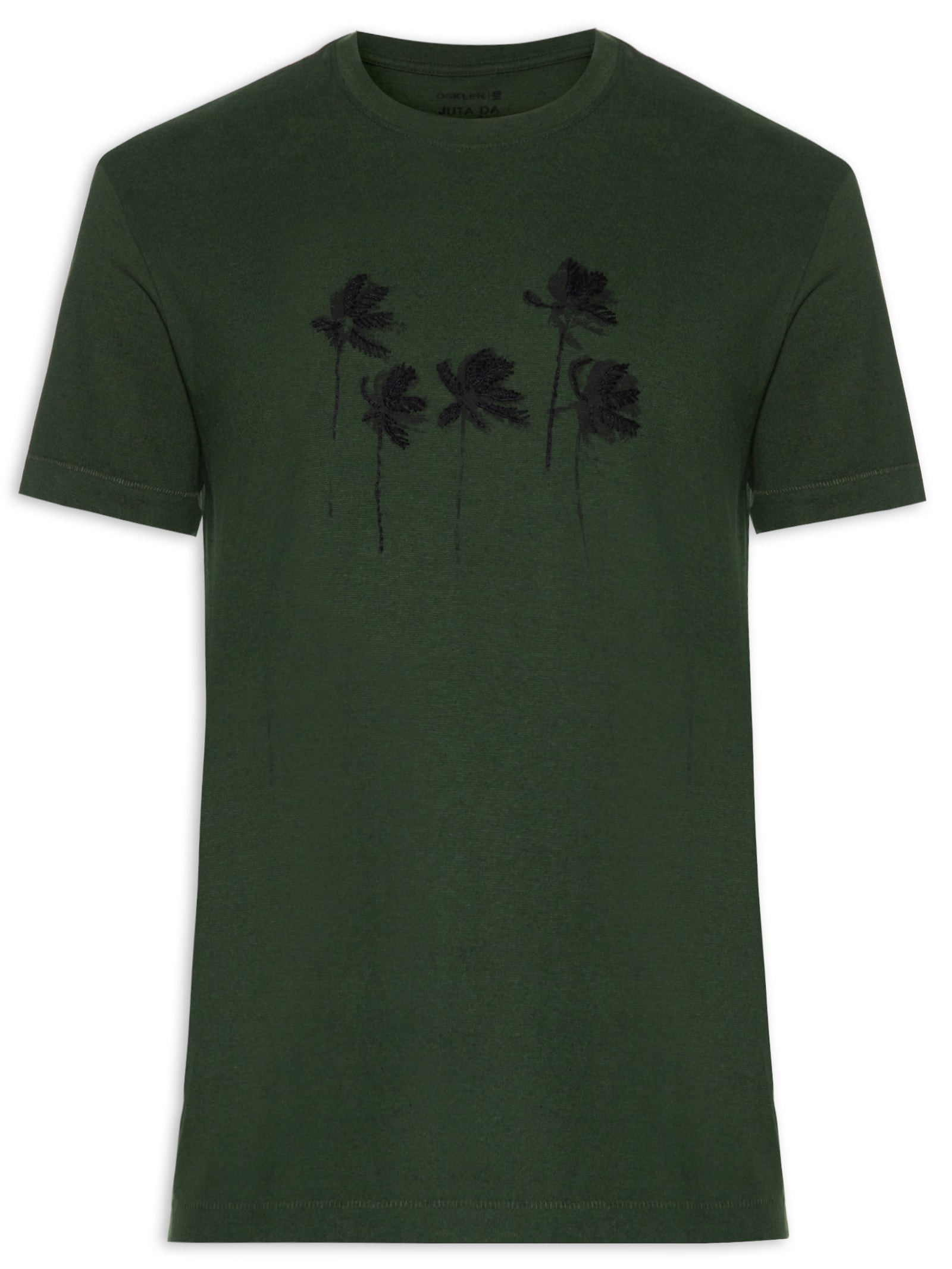 Camiseta Masculina Palm Tree Juta Verde Osklen