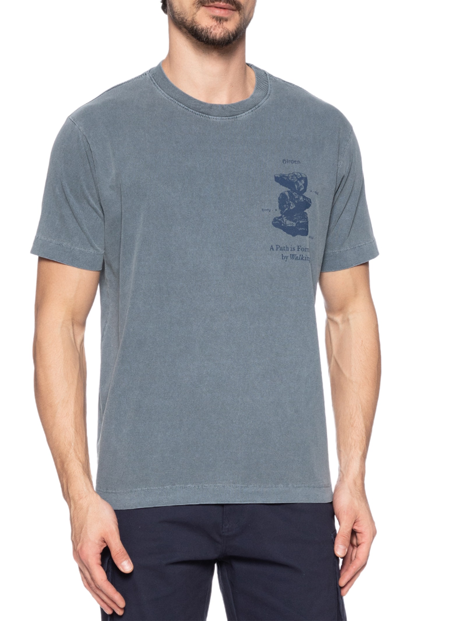 Camiseta Masculina Path Azul Birden