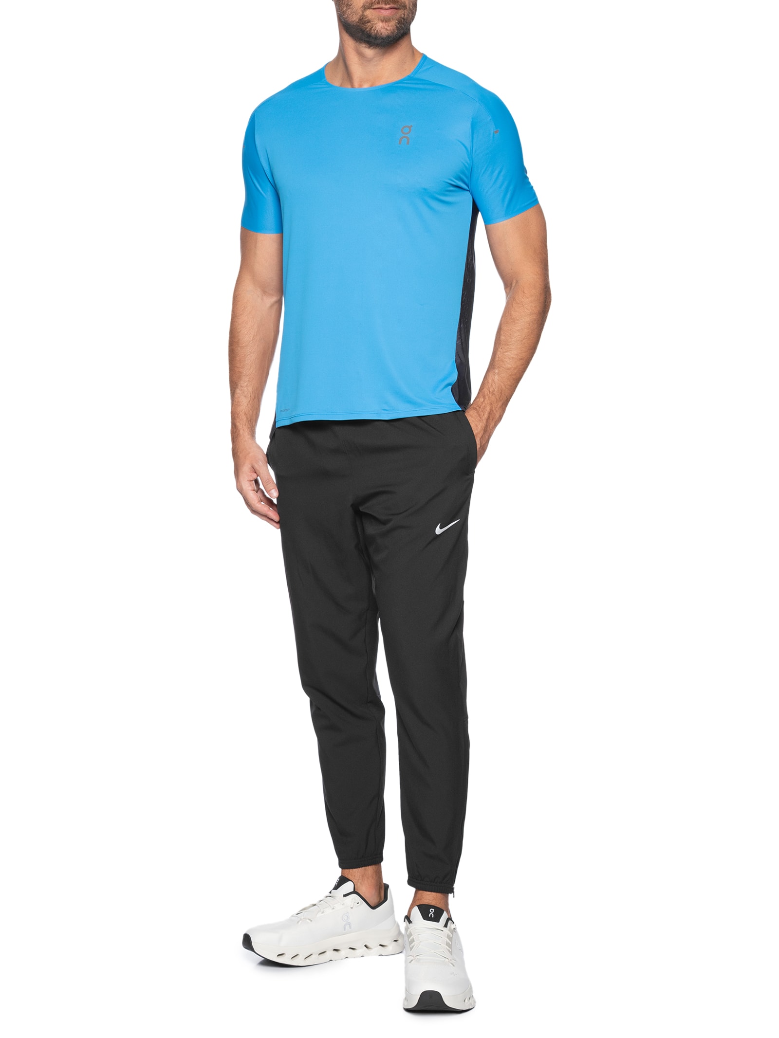 On Running - Camiseta Masculina Performance-T Malibu Navy - Azul