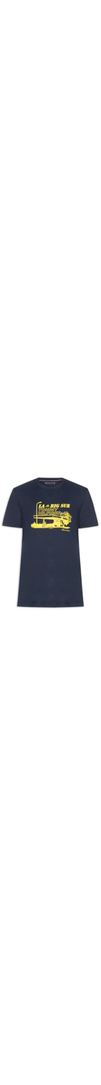 Camiseta Masculina Photo Print Graphic - Azul