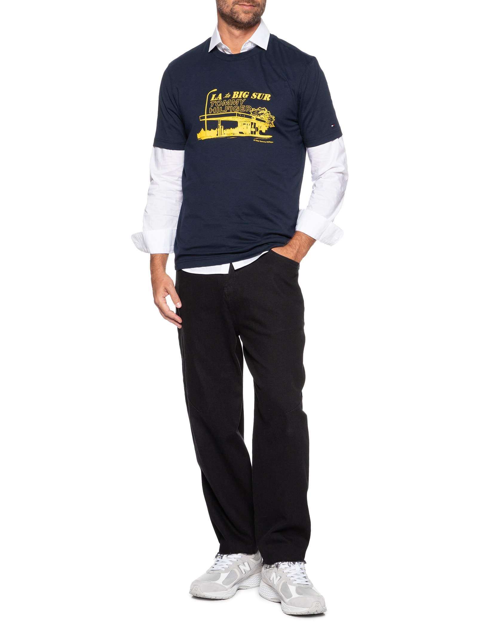 Camiseta Masculina Photo Print Graphic Azul Tommy Hilfiger