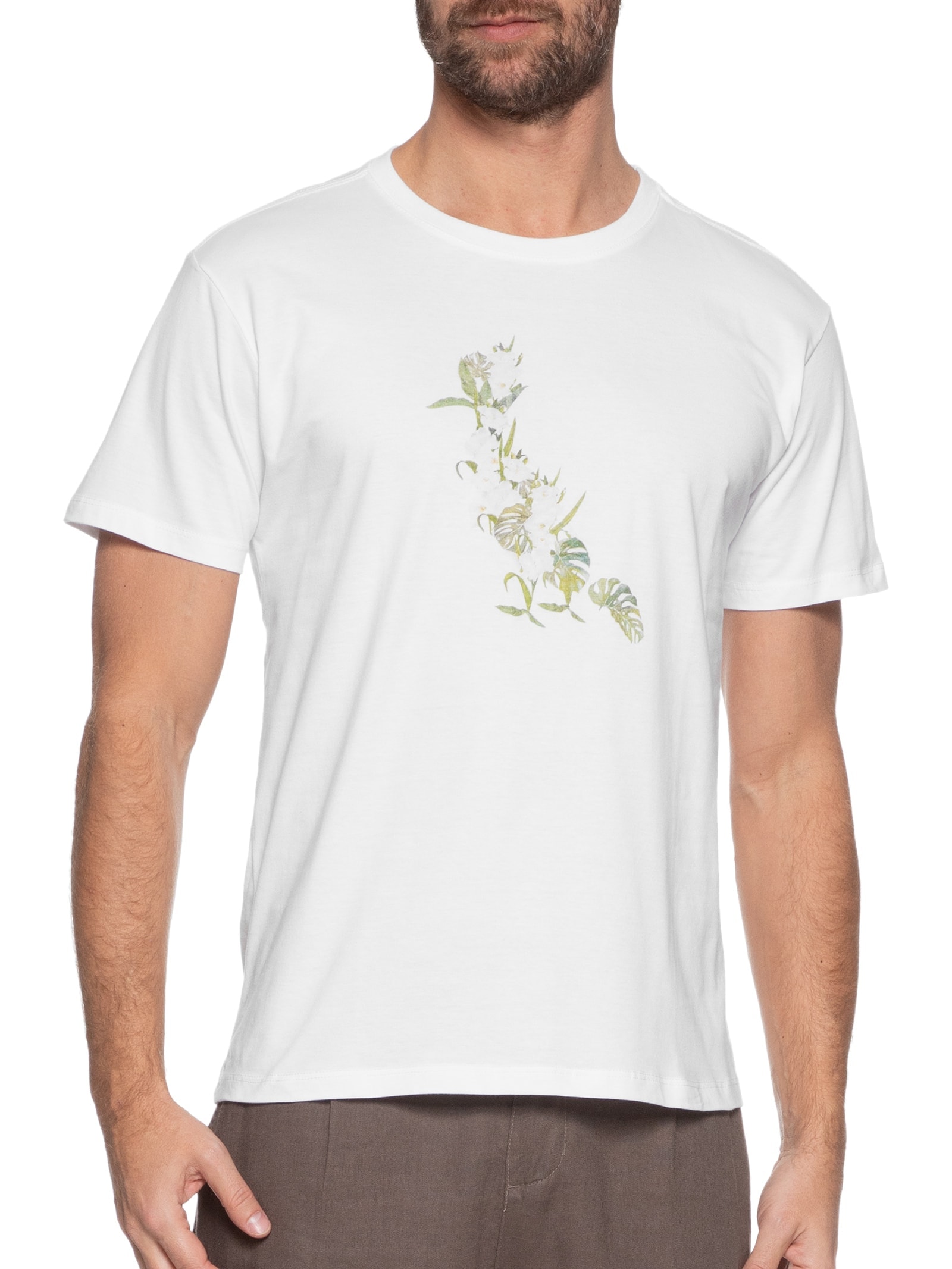 Camiseta Masculina Pica Pau Palmas Fresh Branco  Reserva