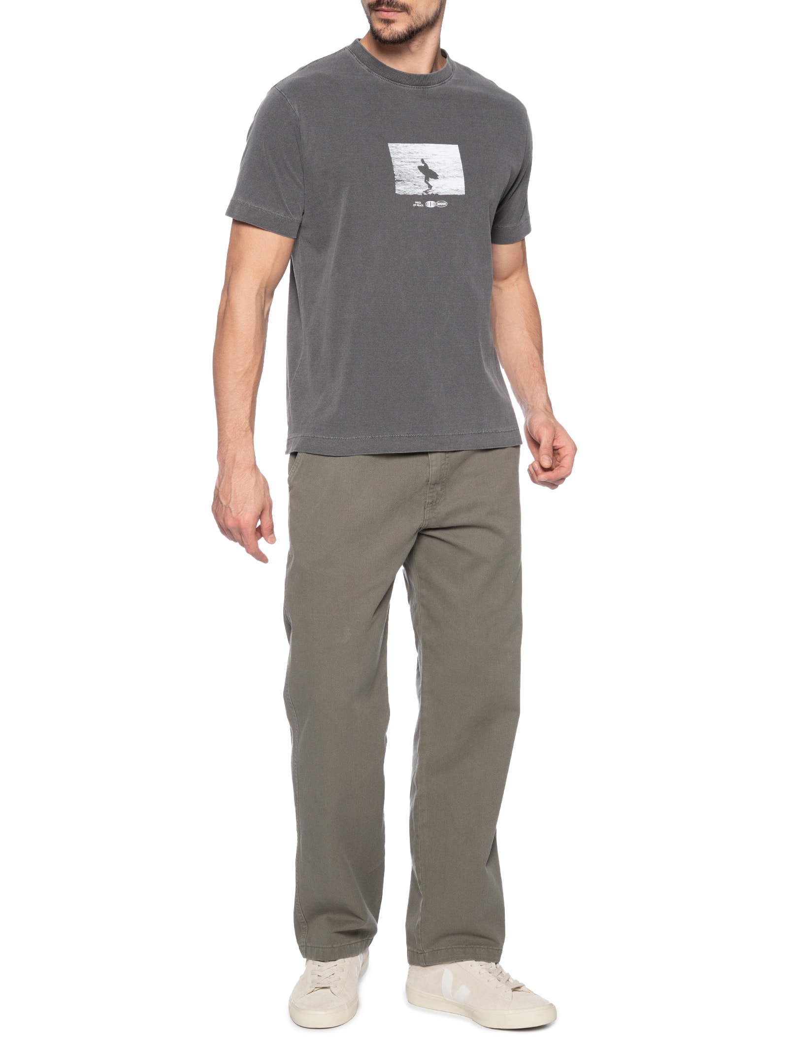 Camiseta Masculina Piece Of Peace Cinza Birden