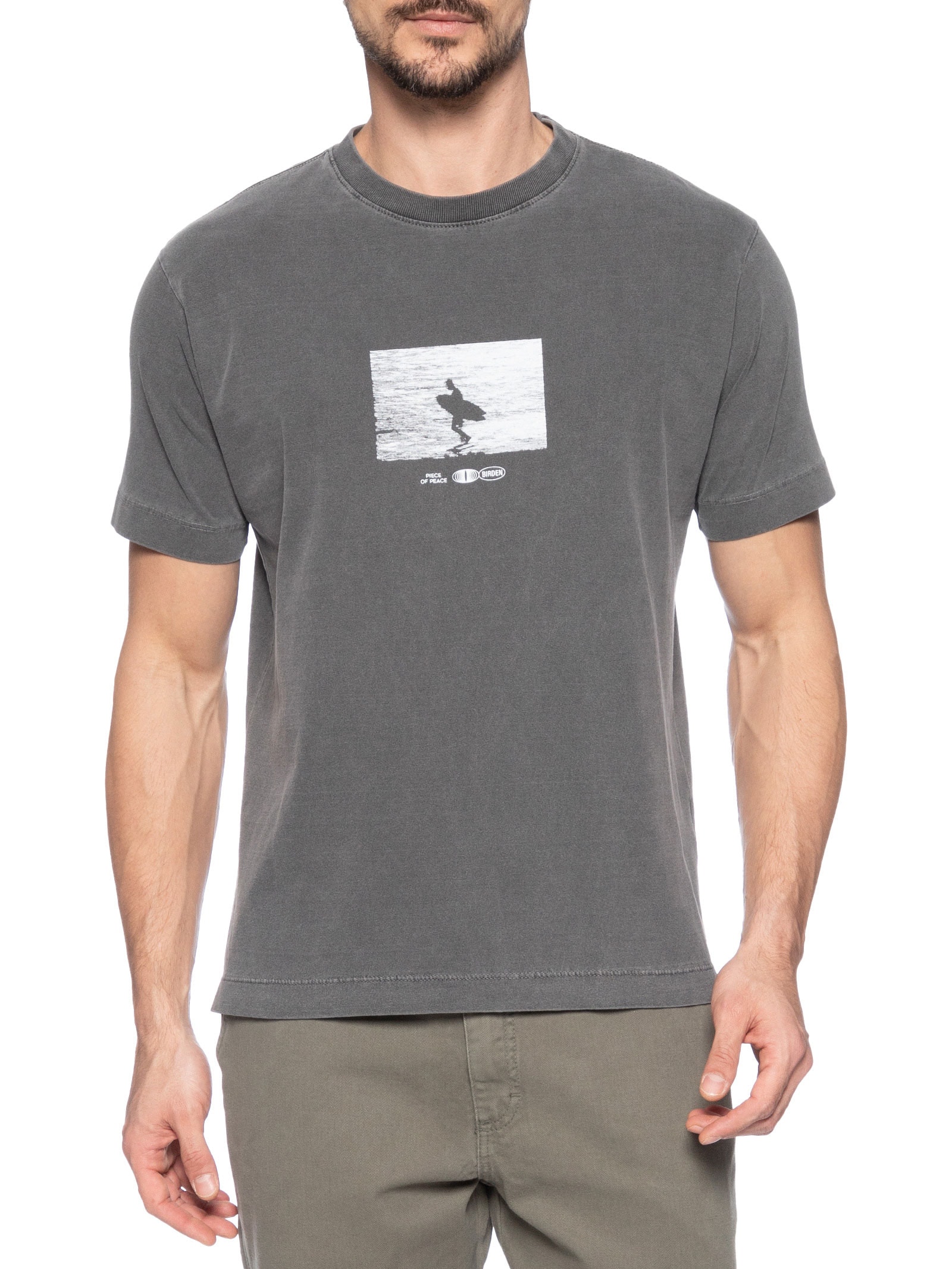 Camiseta Masculina Piece Of Peace Cinza Birden