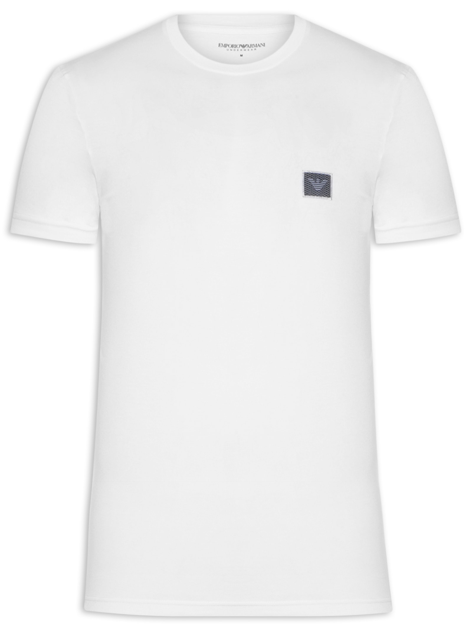 Camiseta Masculina Pijama Manga Curta Sleeve Crew Neck Branco Emporio Armani Bodywear
