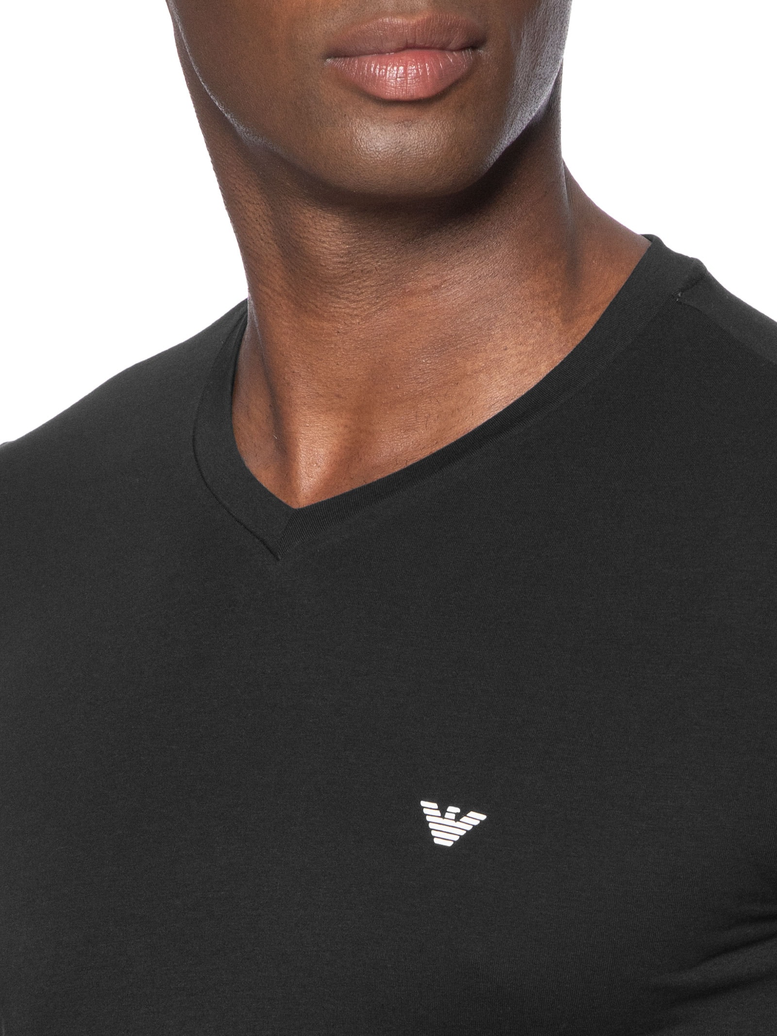 Camiseta Masculina Pijama Mc Parte Alta Sleeve Preto Emporio Armani Bodywear