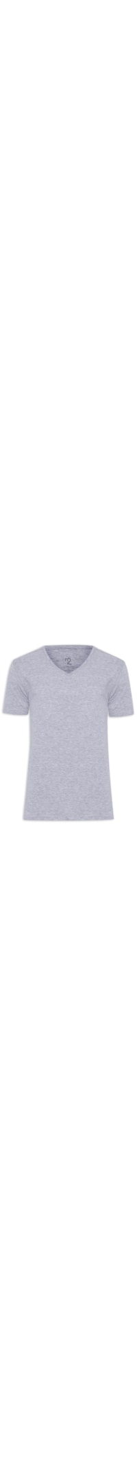 Camiseta Masculina Pima Berlim Decote V Regular Fit - Cinza