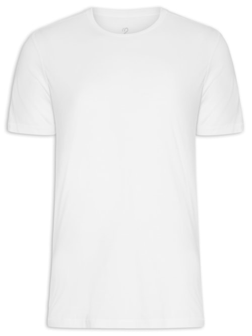 Camiseta Masculina Pima Berlim Gola Careca Manga Curta Regular Fit – Branco