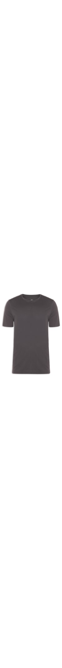 Camiseta Masculina Pima Berlim Gola Careca Manga Curta Regular Fit - Cinza