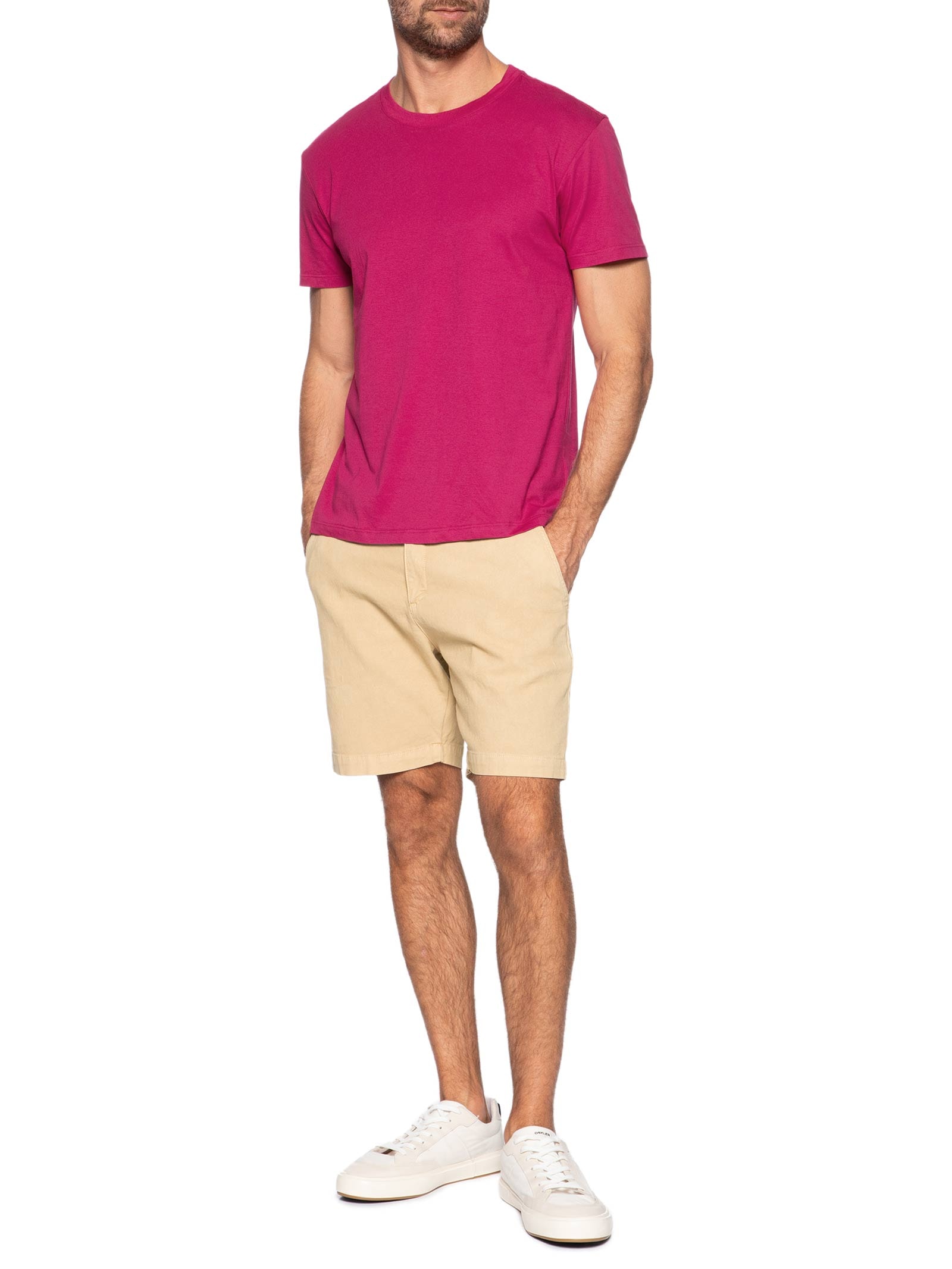 Camiseta Masculina Pima Cores Co Rosa Reserva