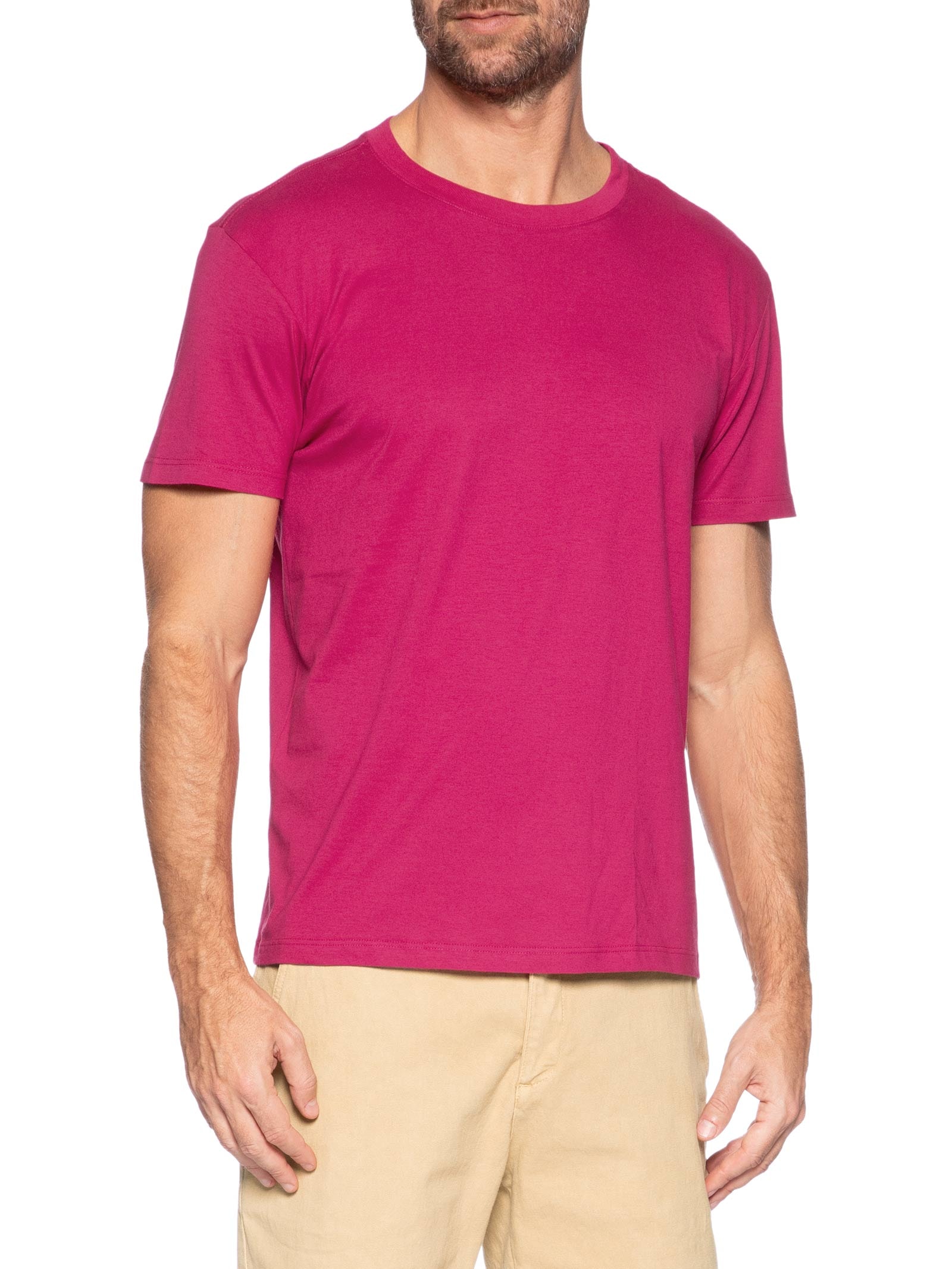 Camiseta Masculina Pima Cores Co Rosa Reserva