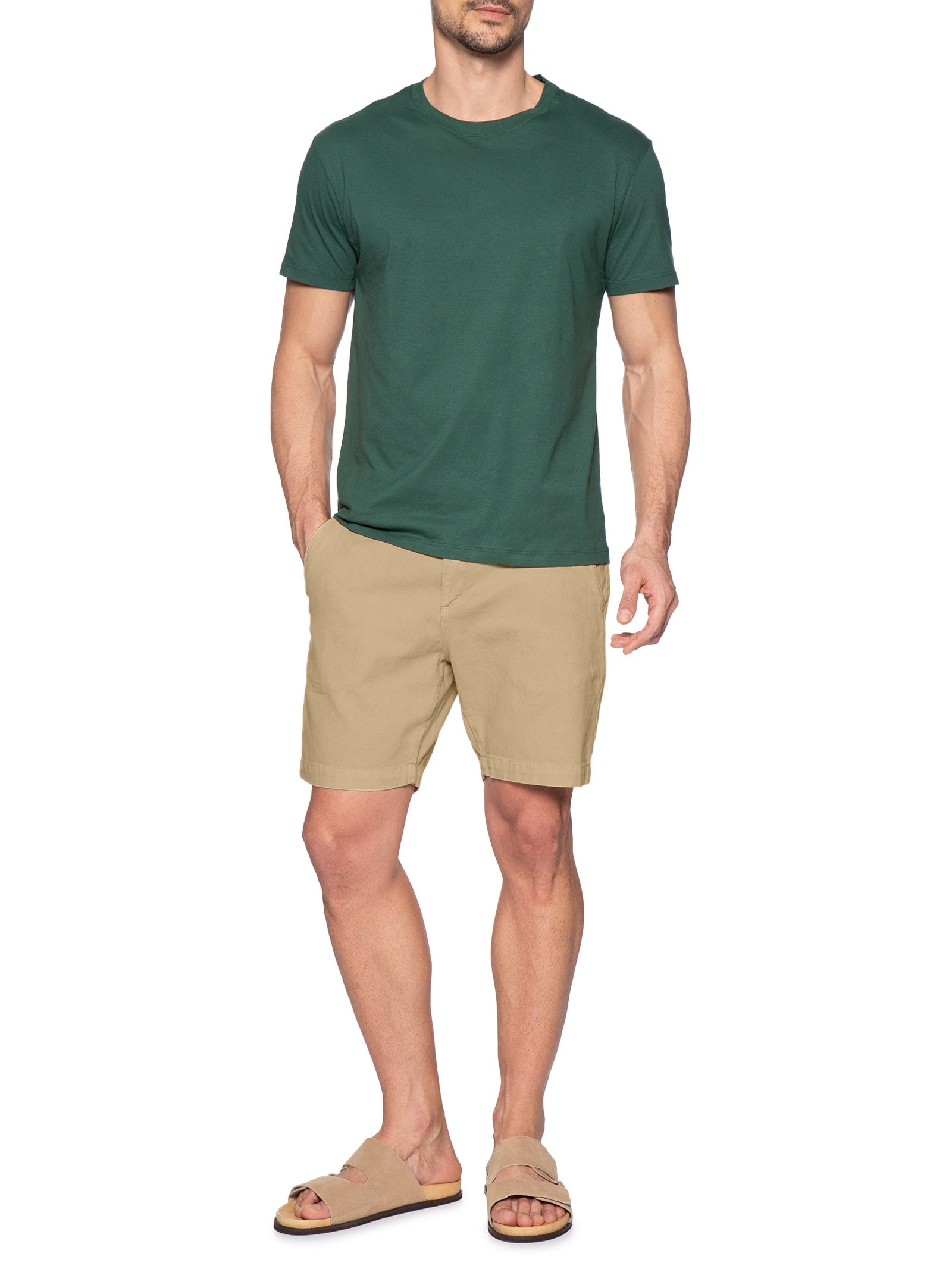 Camiseta Masculina Pima Cores Co Verde Reserva