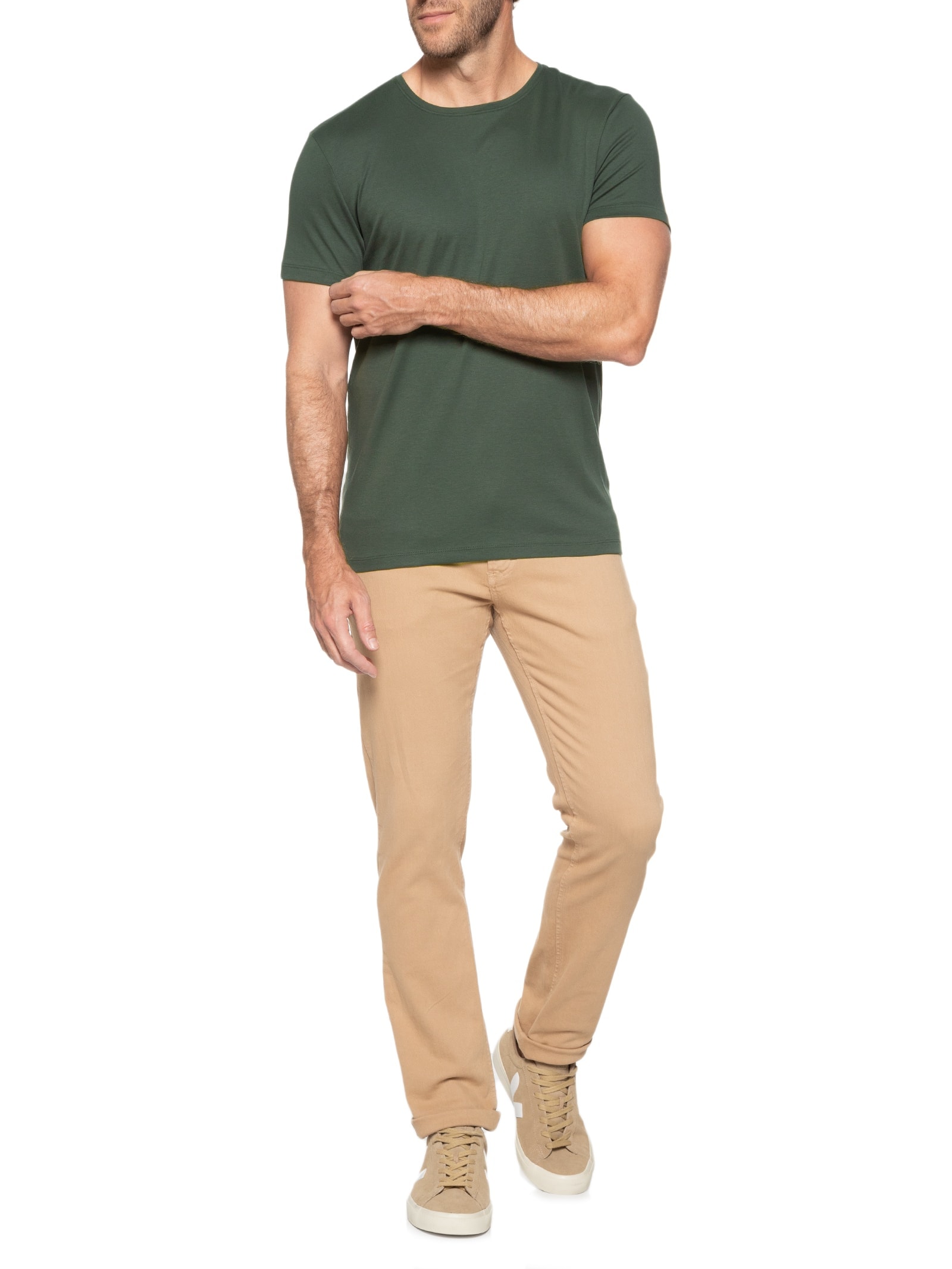 Camiseta Masculina Pima Cotton Verde Pineapple