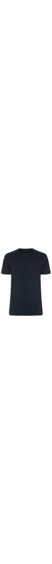Camiseta Masculina Pima Leve Gola Careca Manga Curta - Azul