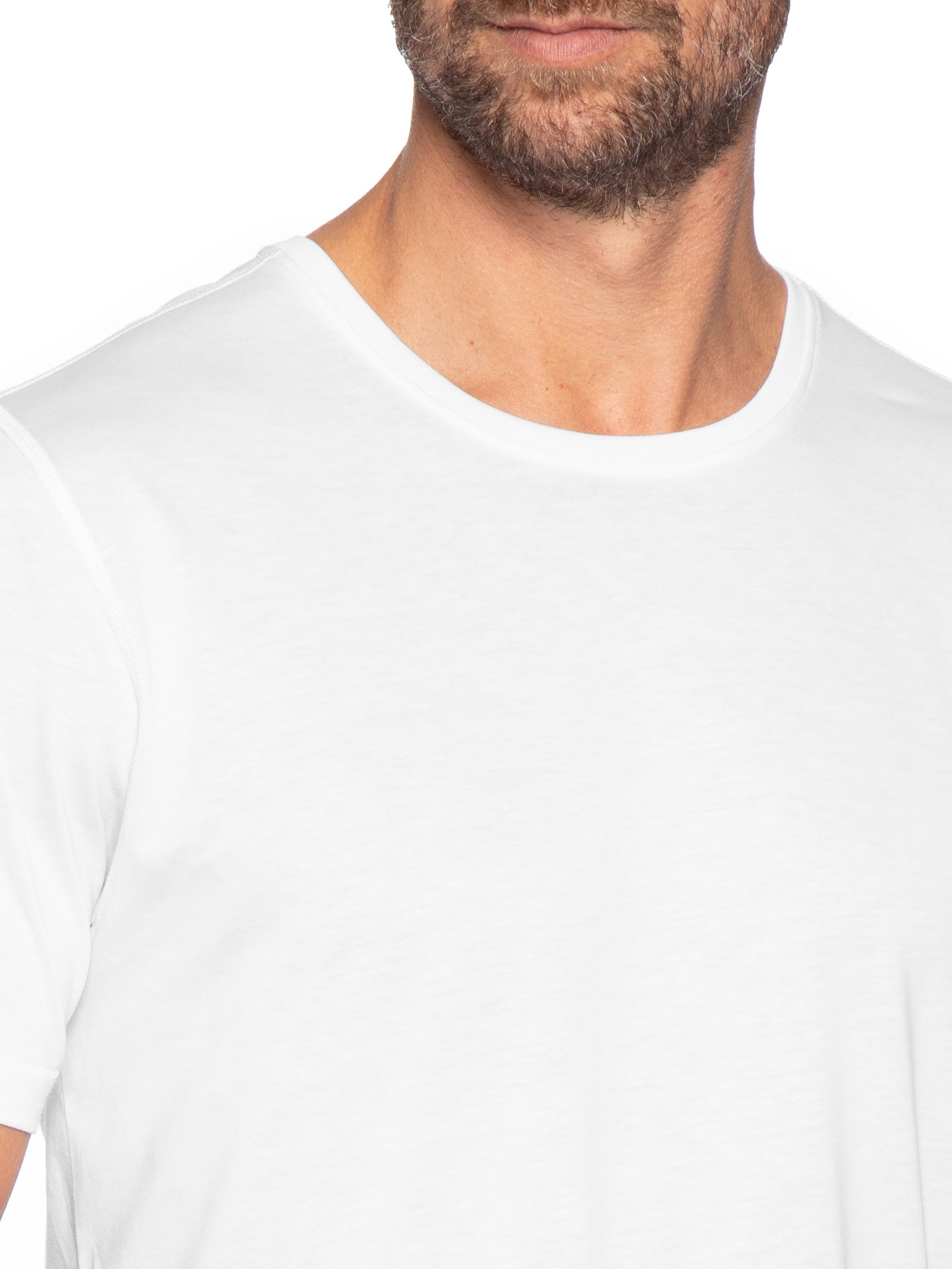 Camiseta Masculina Pima Manga Curta Branco '2 Essential