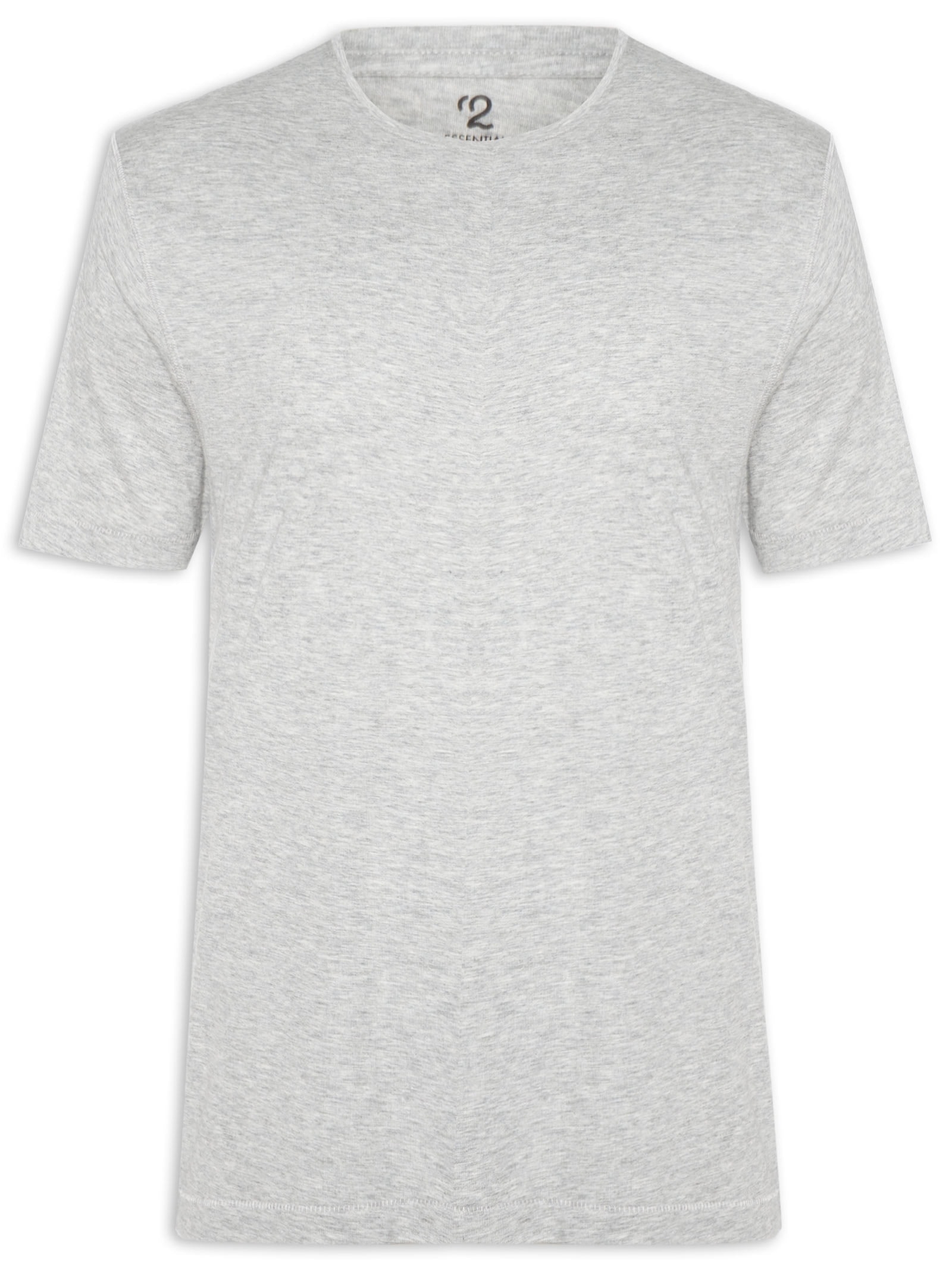 Camiseta Masculina Pima Manga Curta Cinza '2 Essential