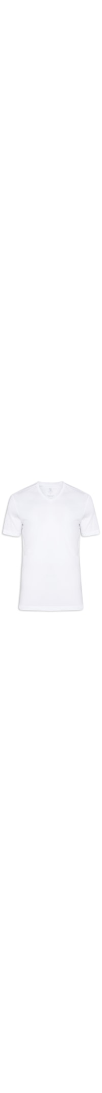 Camiseta Masculina Pima Manga Curta Gola V Regular Fit - Off White