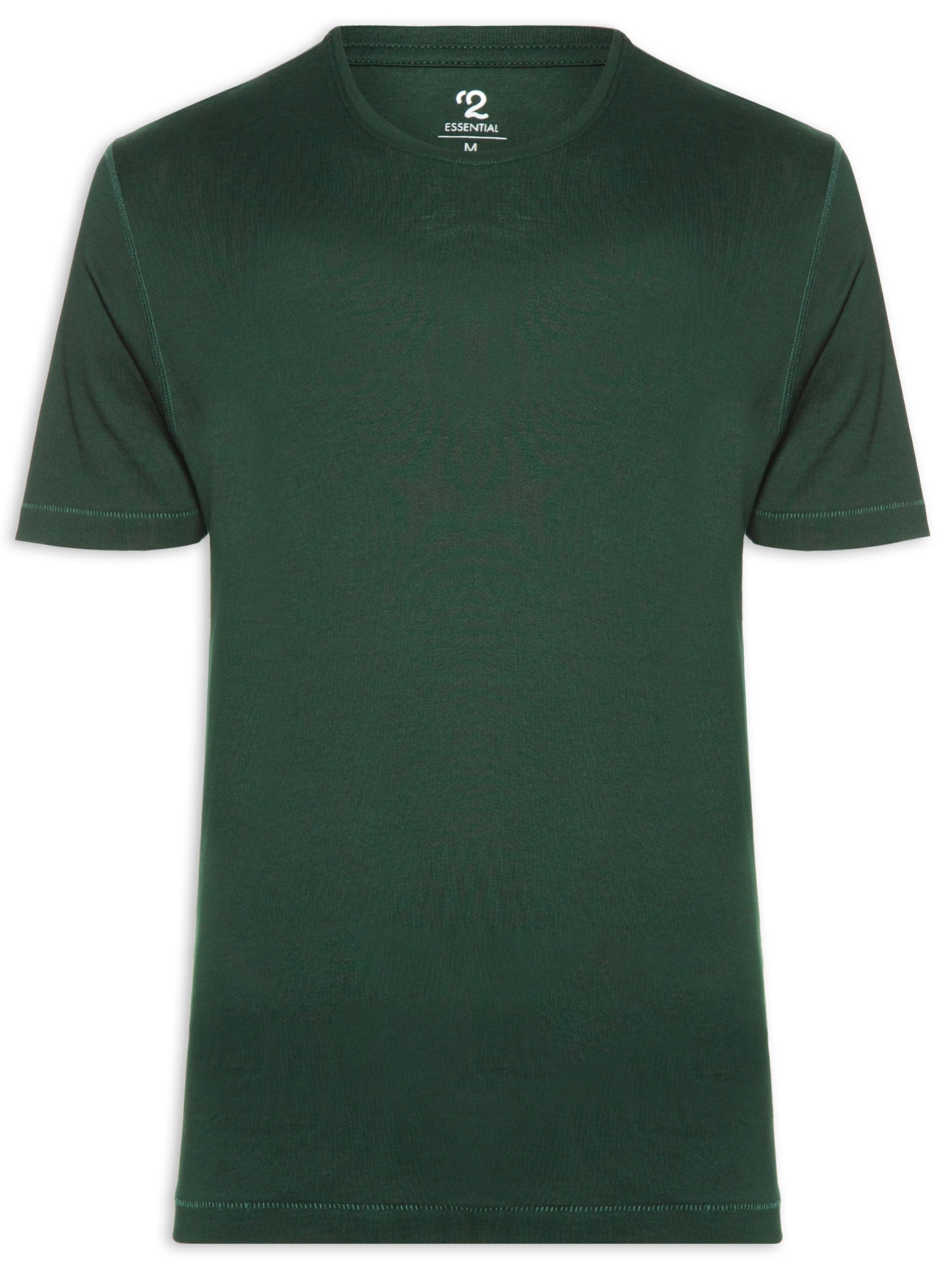 Camiseta Masculina Pima Manga Curta Verde '2 Essential