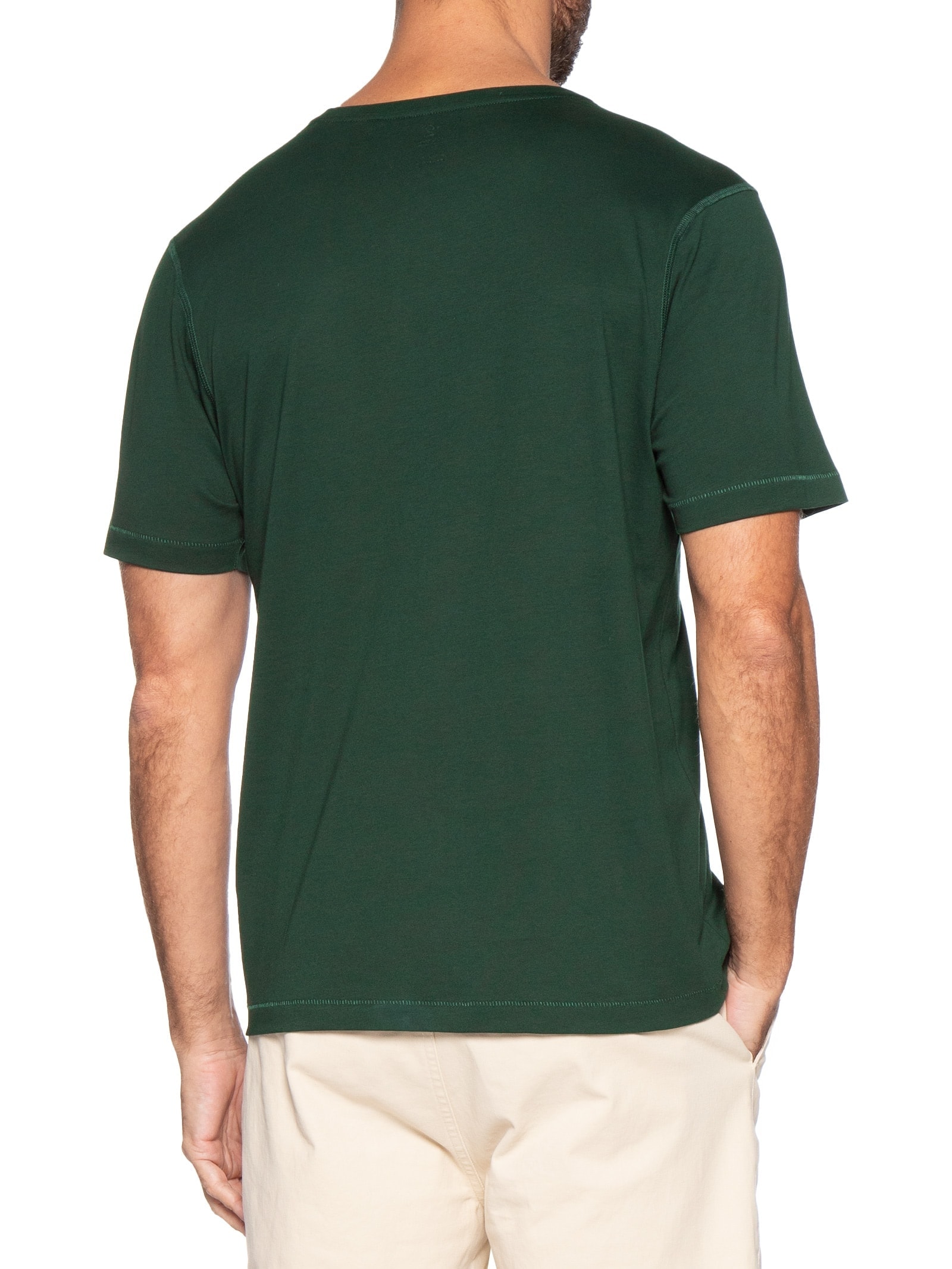 Camiseta Masculina Pima Manga Curta Verde '2 Essential