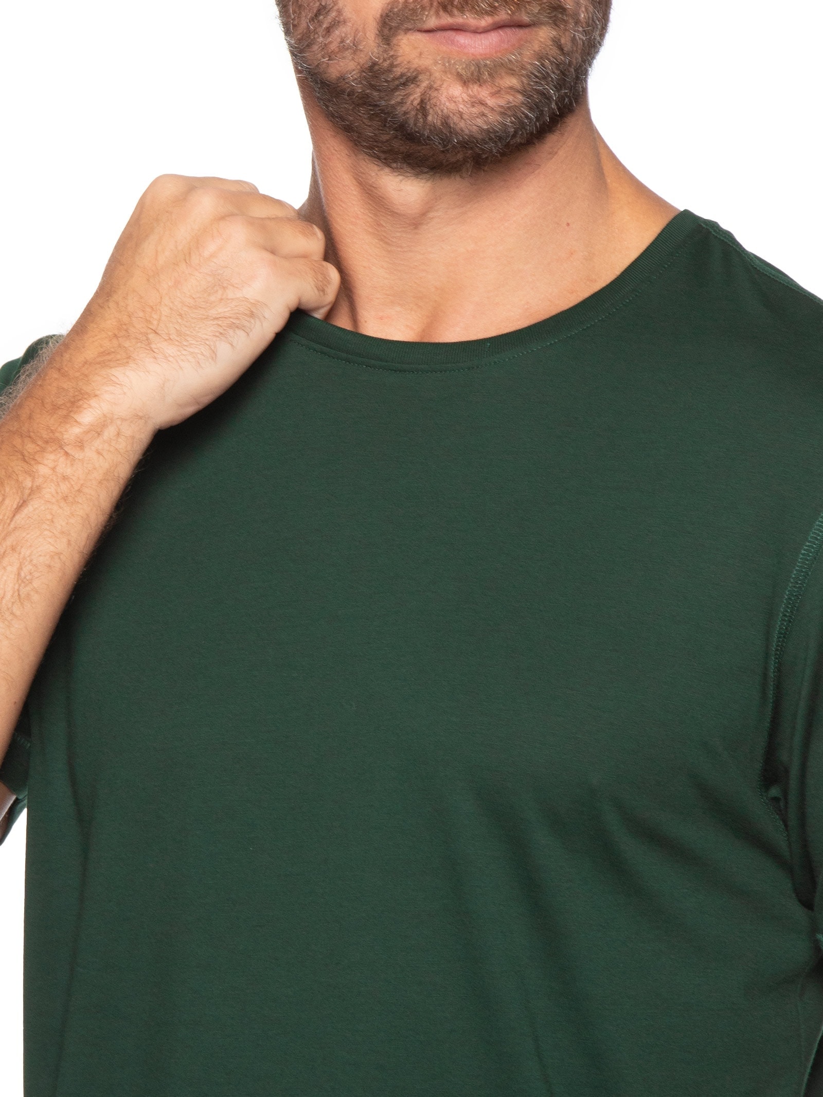 Camiseta Masculina Pima Manga Curta Verde '2 Essential
