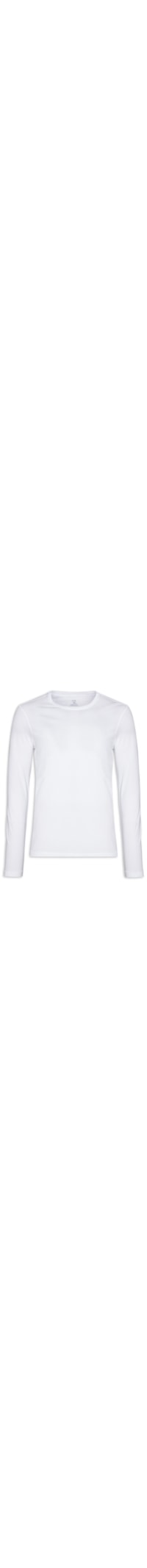 Camiseta Masculina Pima Manga Longa Gola Redonda - Branco