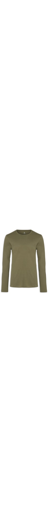 Camiseta Masculina Pima Manga Longa Gola Redonda - Verde