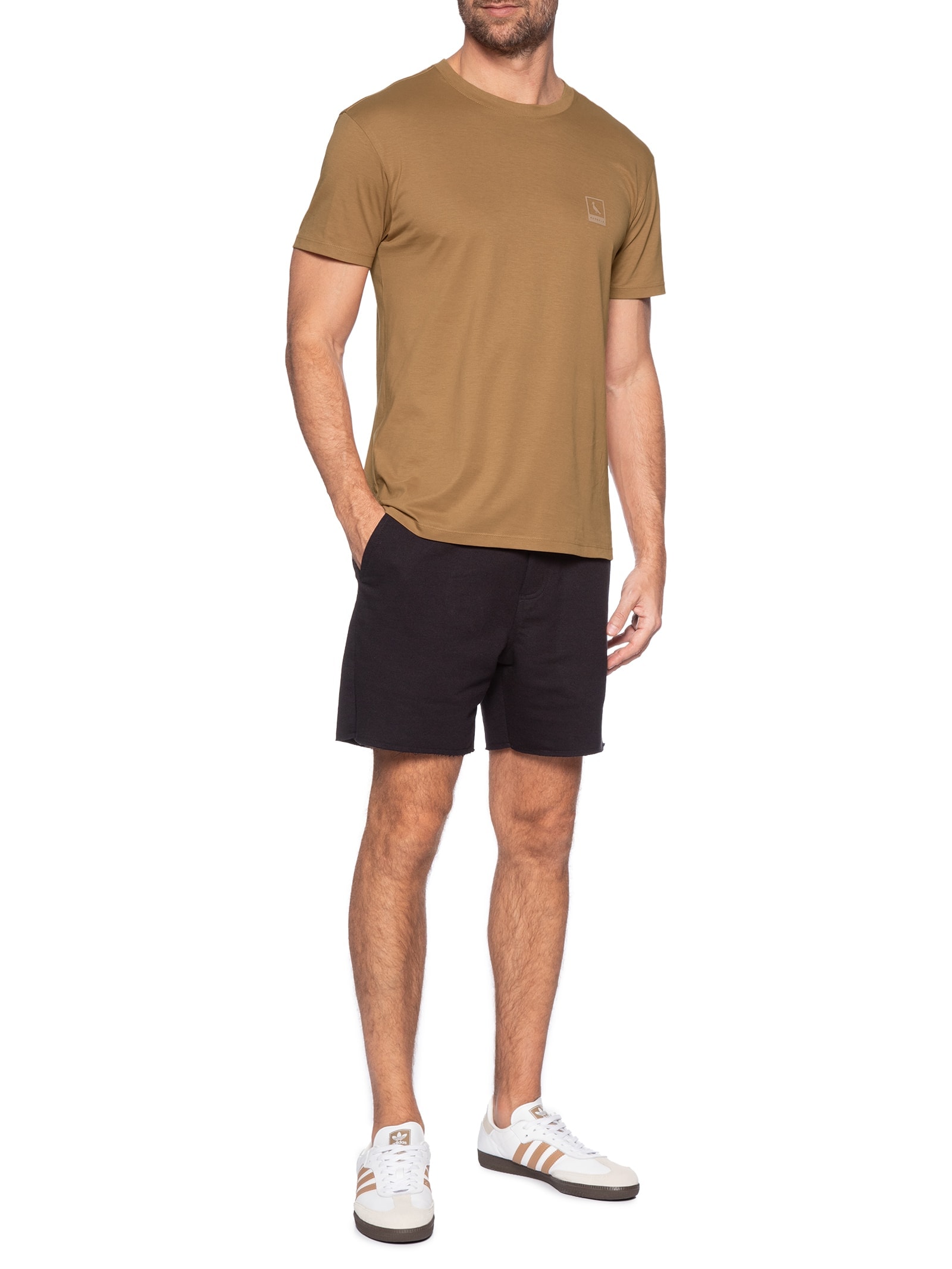 Camiseta Masculina Pima Pica Pau Polaroid Bege Reserva