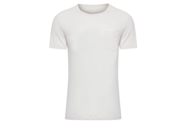 Camiseta Masculina Pima Pocket - Off White