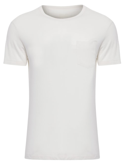 Camiseta Masculina Pima Pocket – Off White