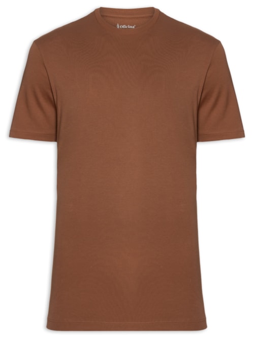 Camiseta Masculina Pima Premium Manga Curta – Marrom