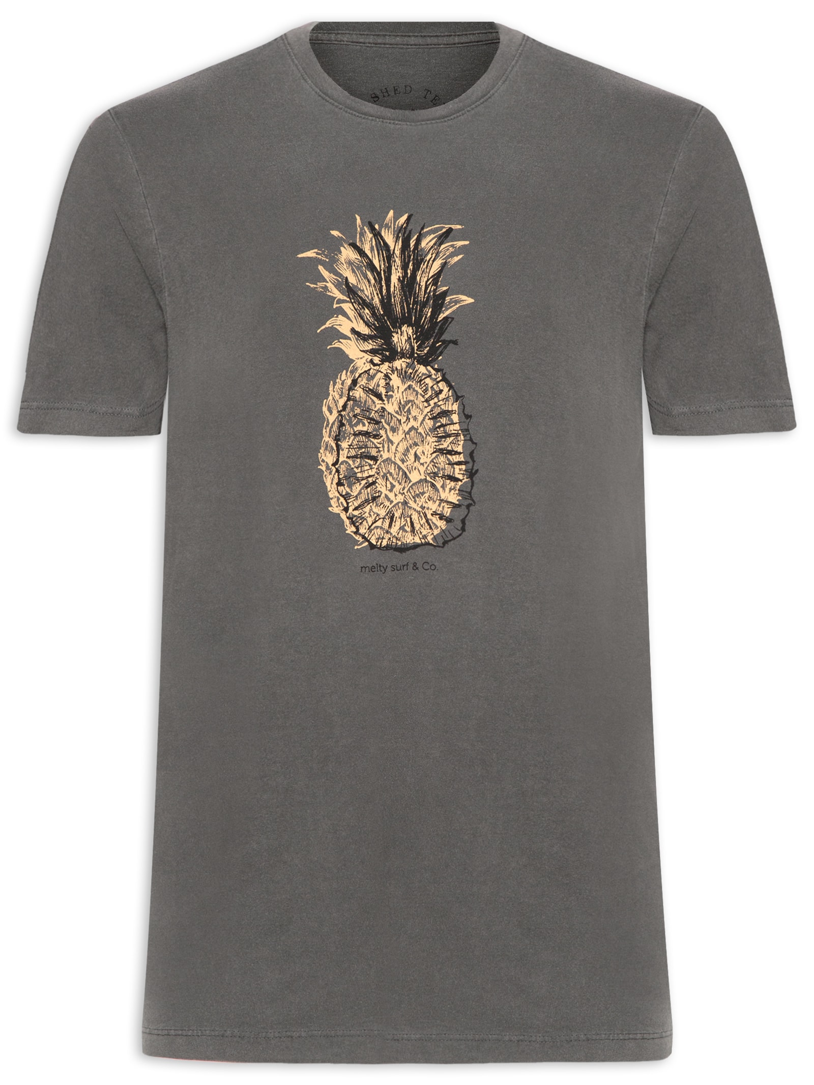Camiseta Masculina Pineapple Cinza Melty Rj