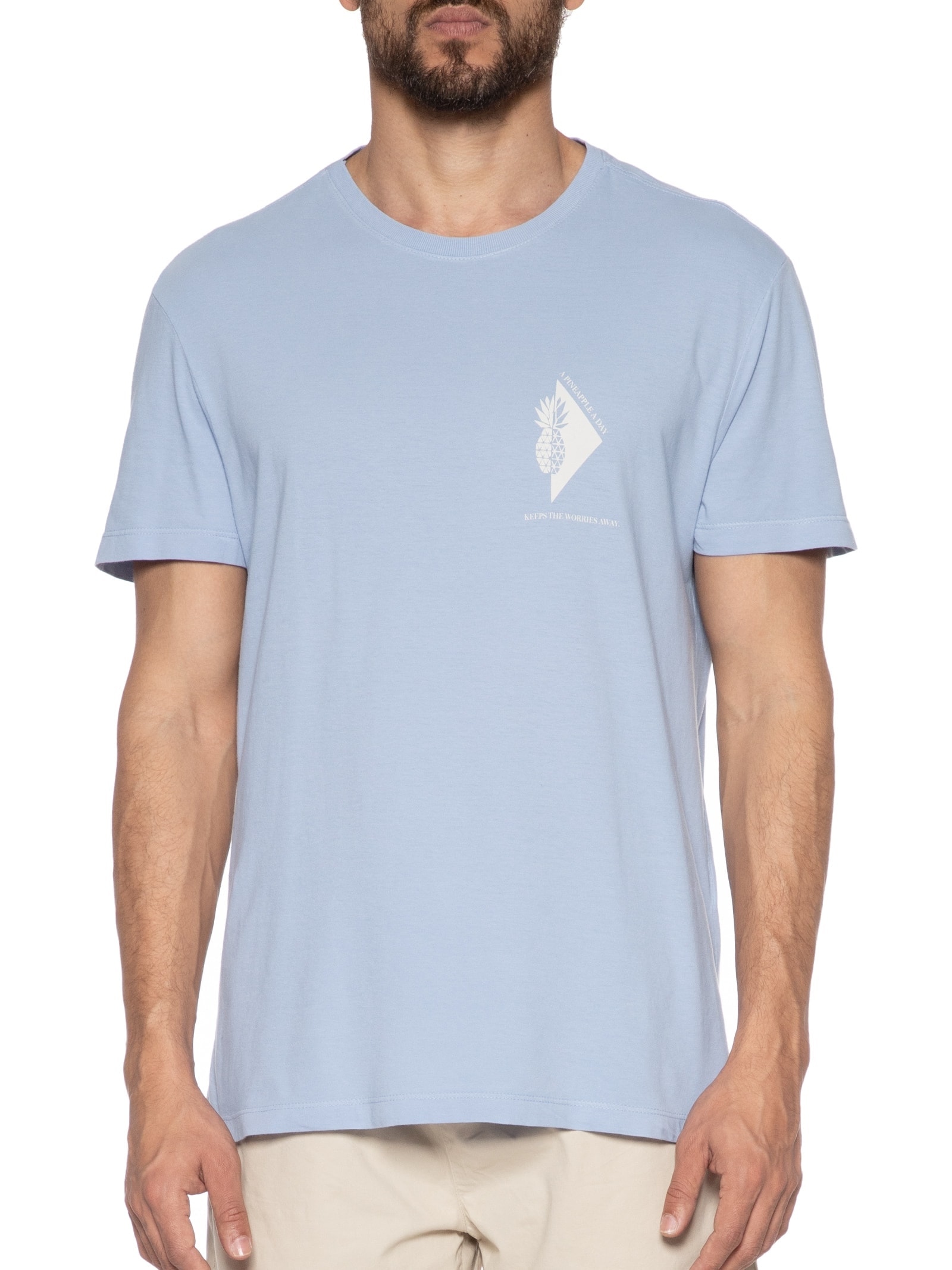 Camiseta Masculina Pinneaple Azul Foxton