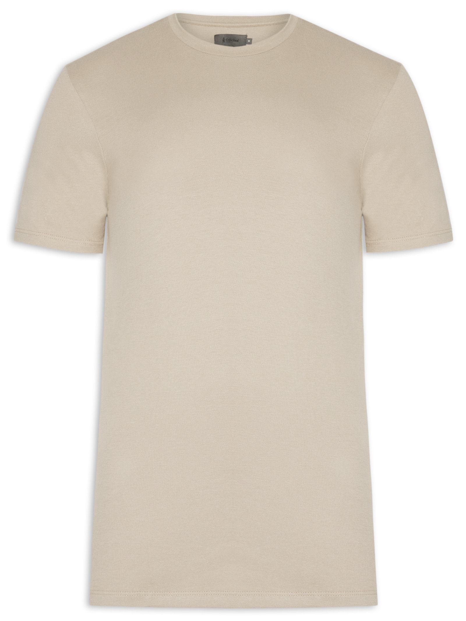 Camiseta Masculina Piquê De Algodão Com Elastano Bege Oficina Reserva