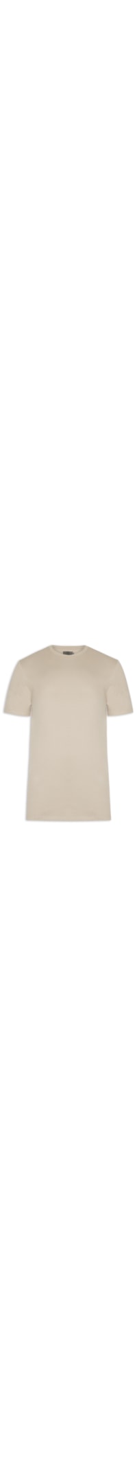 Camiseta Masculina Piquê De Algodão Com Elastano - Bege