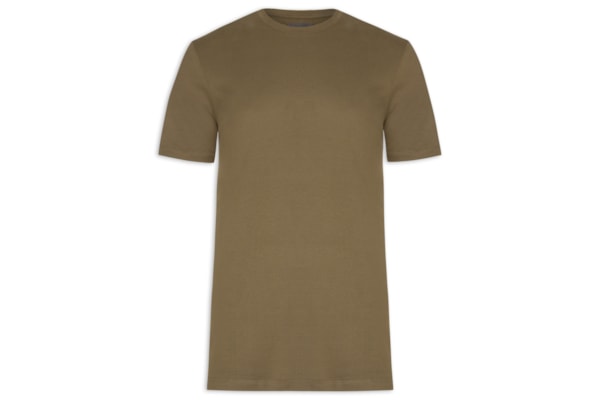 Camiseta Masculina Piquê de Algodão Com Elastano - Marrom