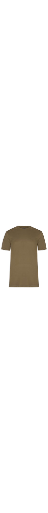Camiseta Masculina Piquê de Algodão Com Elastano - Marrom