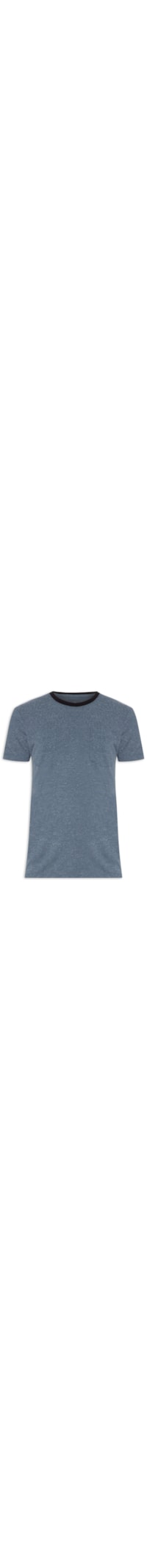 Camiseta Masculina Piquet Botone - Azul