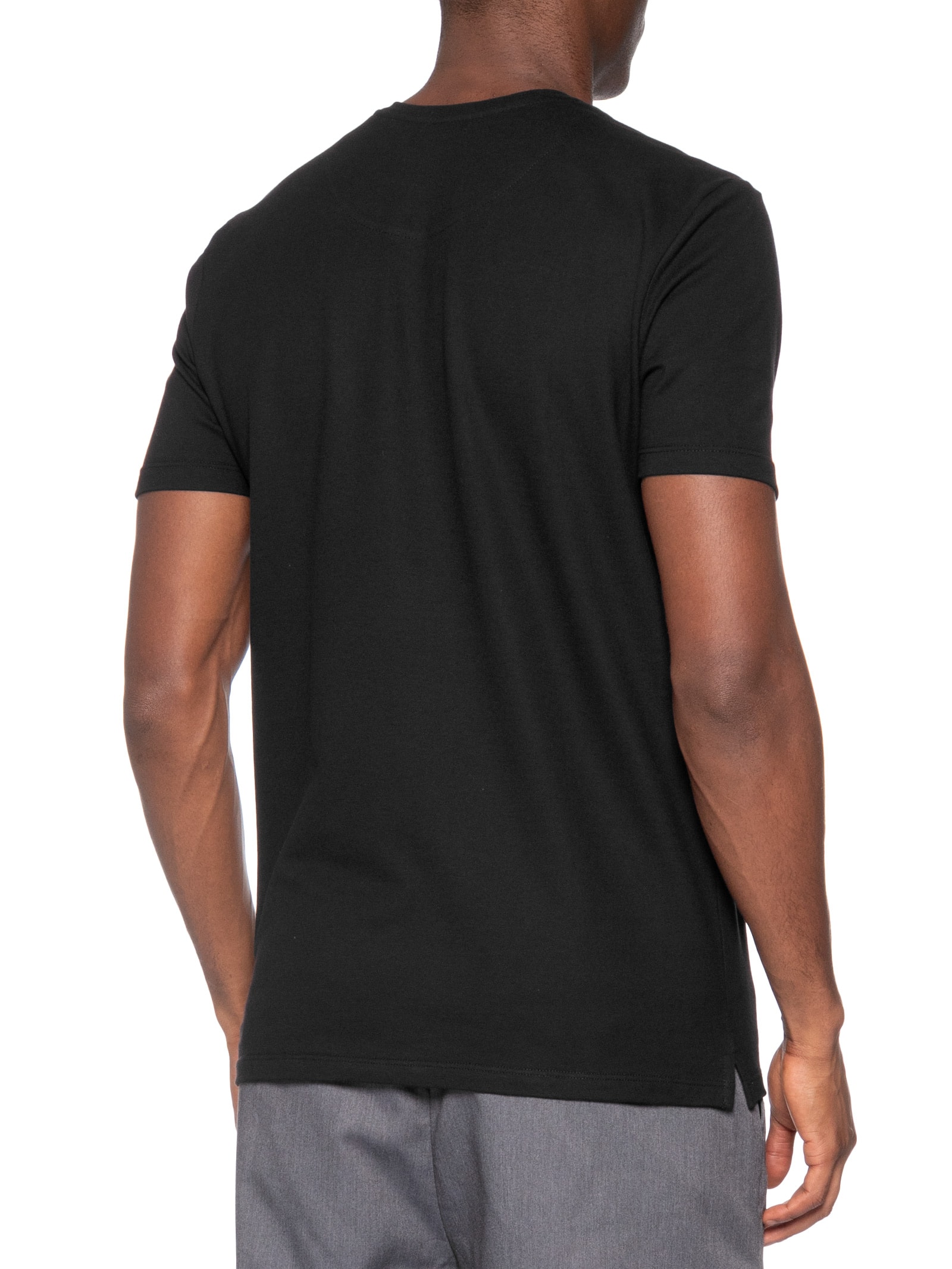Camiseta Masculina Piquet De Algodão Com Elastano Preto Oficina Reserva