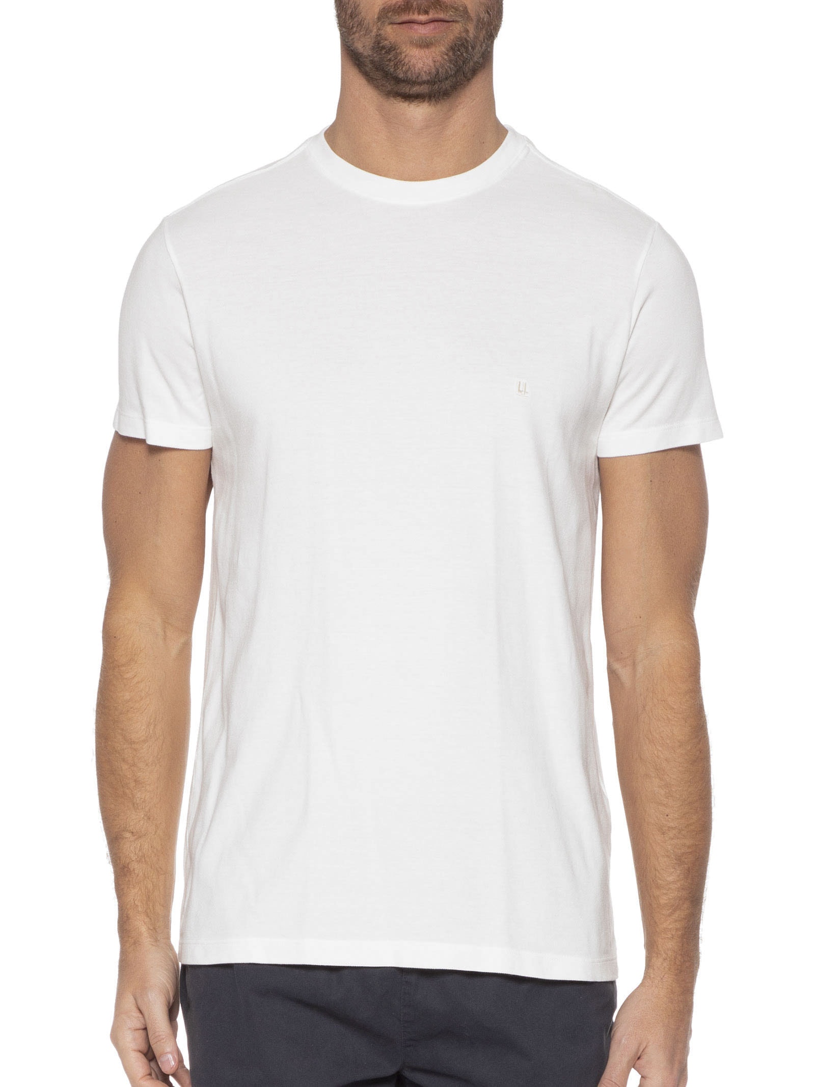 Camiseta Masculina Piquet Logo Branco Foxton