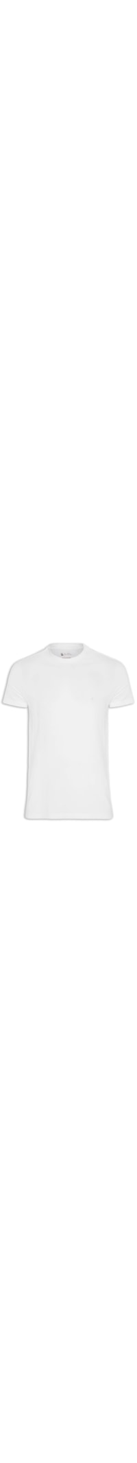 Camiseta Masculina Piquet Logo - Branco