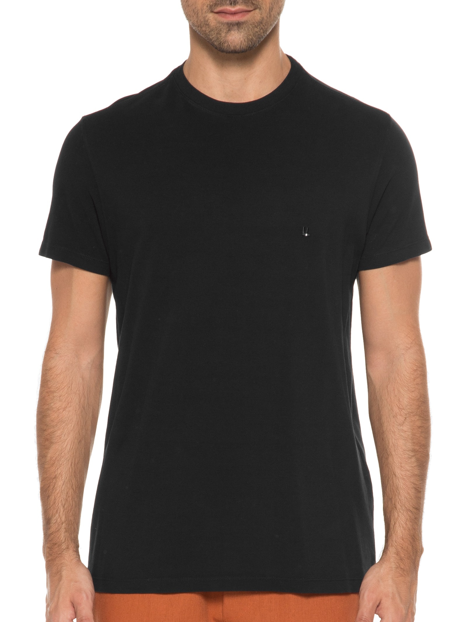 Camiseta Masculina Piquet Logo Preto Foxton
