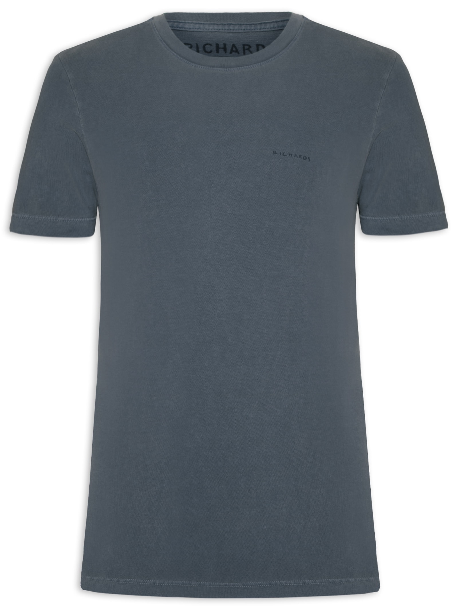 Camiseta Masculina Piquet Washed Azul Richards