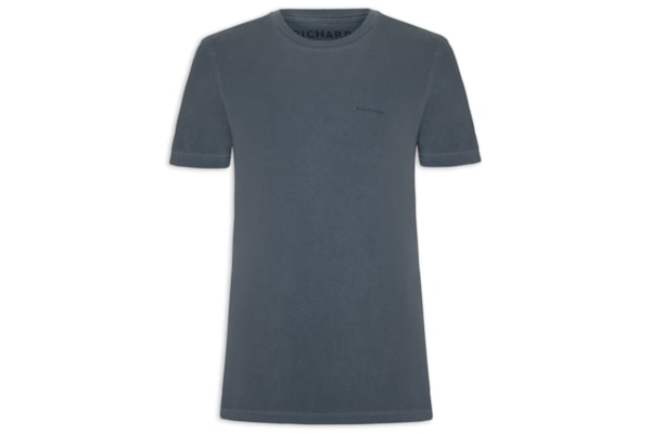 Camiseta Masculina Piquet Washed - Azul