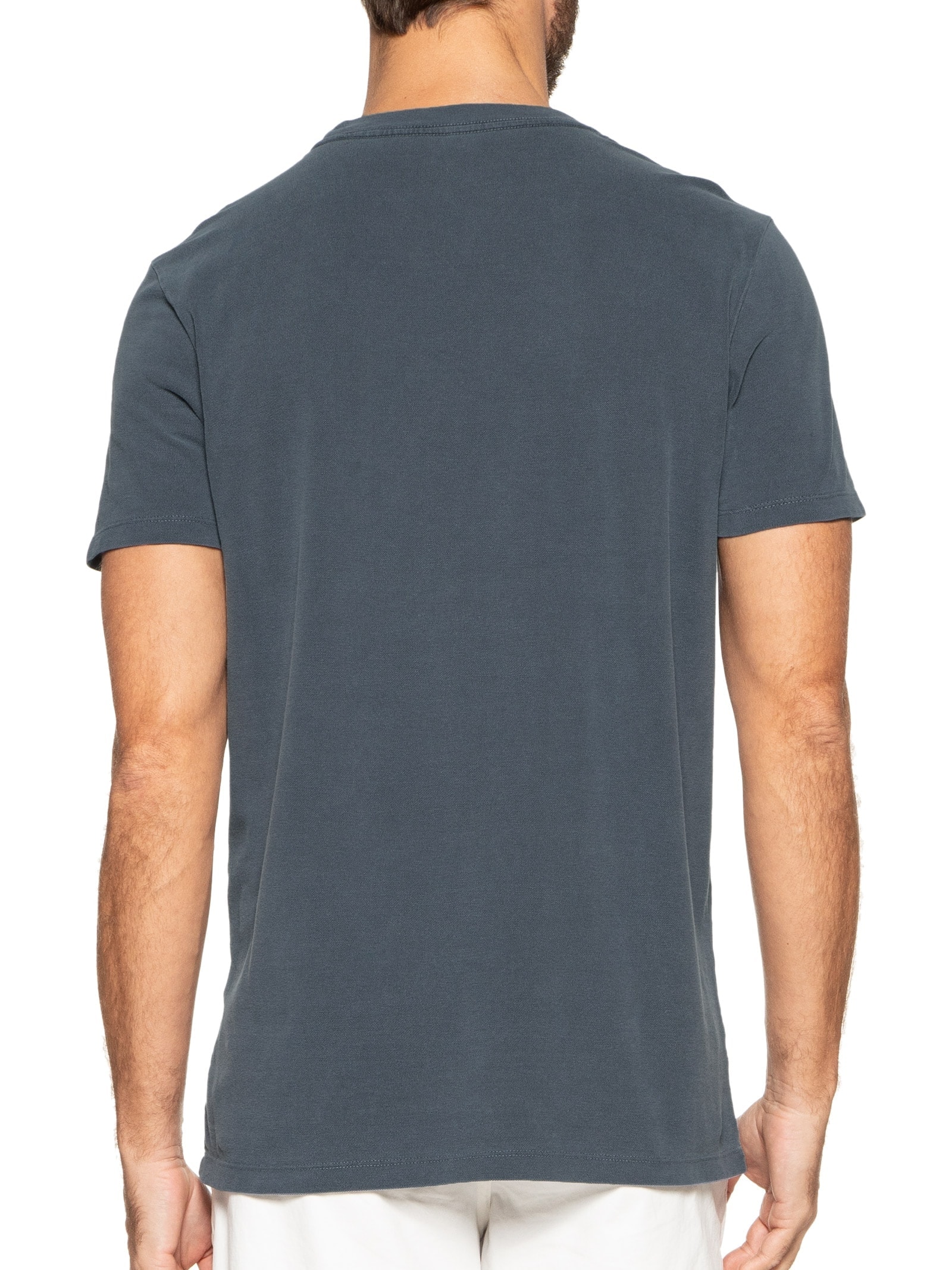 Camiseta Masculina Piquet Washed Azul Richards