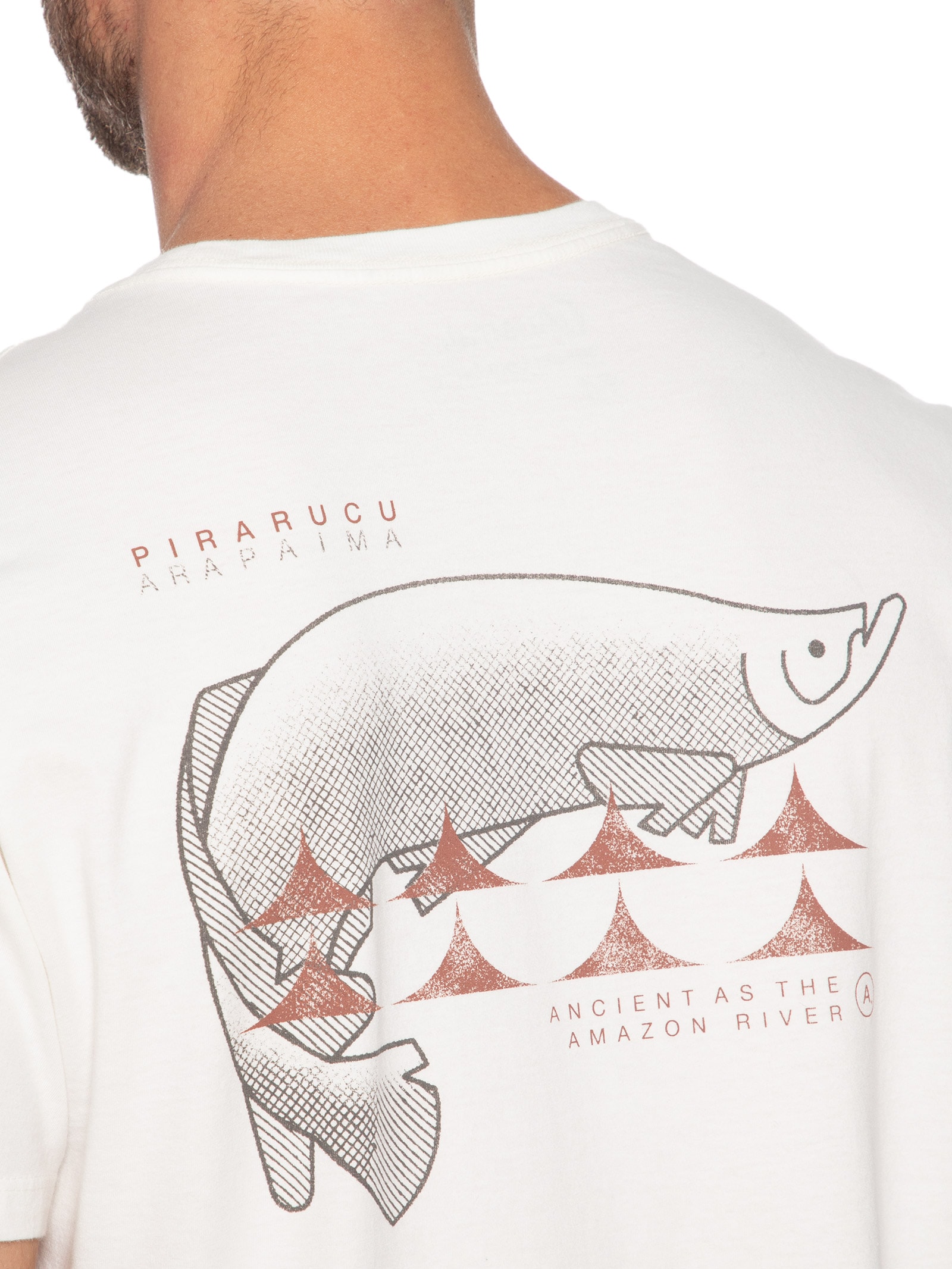 Camiseta Masculina Pirarucu Branco Austral