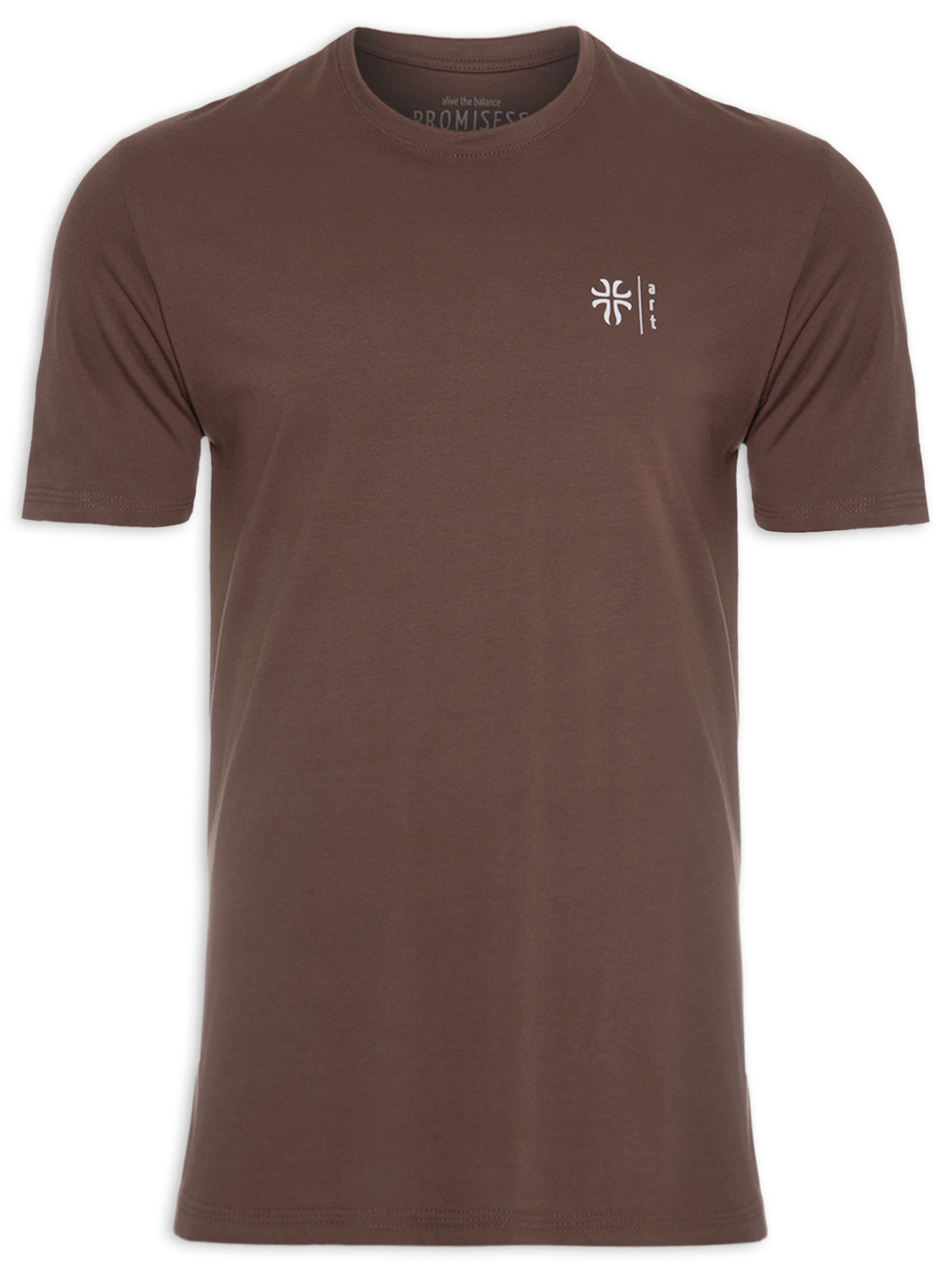 Camiseta Masculina Plano Secante Prmss | Art Marrom Promisess