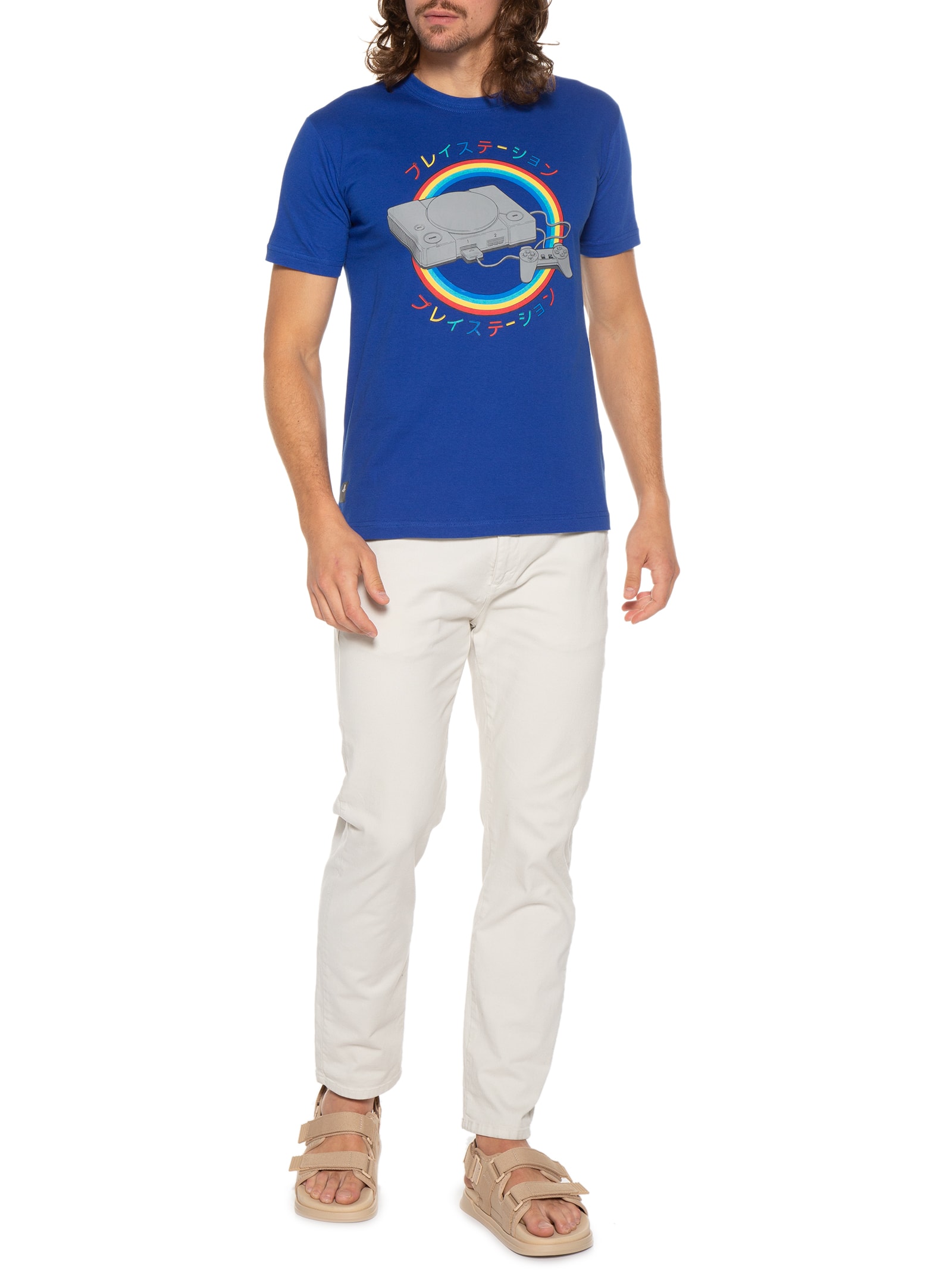 Camiseta Masculina Playstation Herança Ps One Azul Hype Gamer