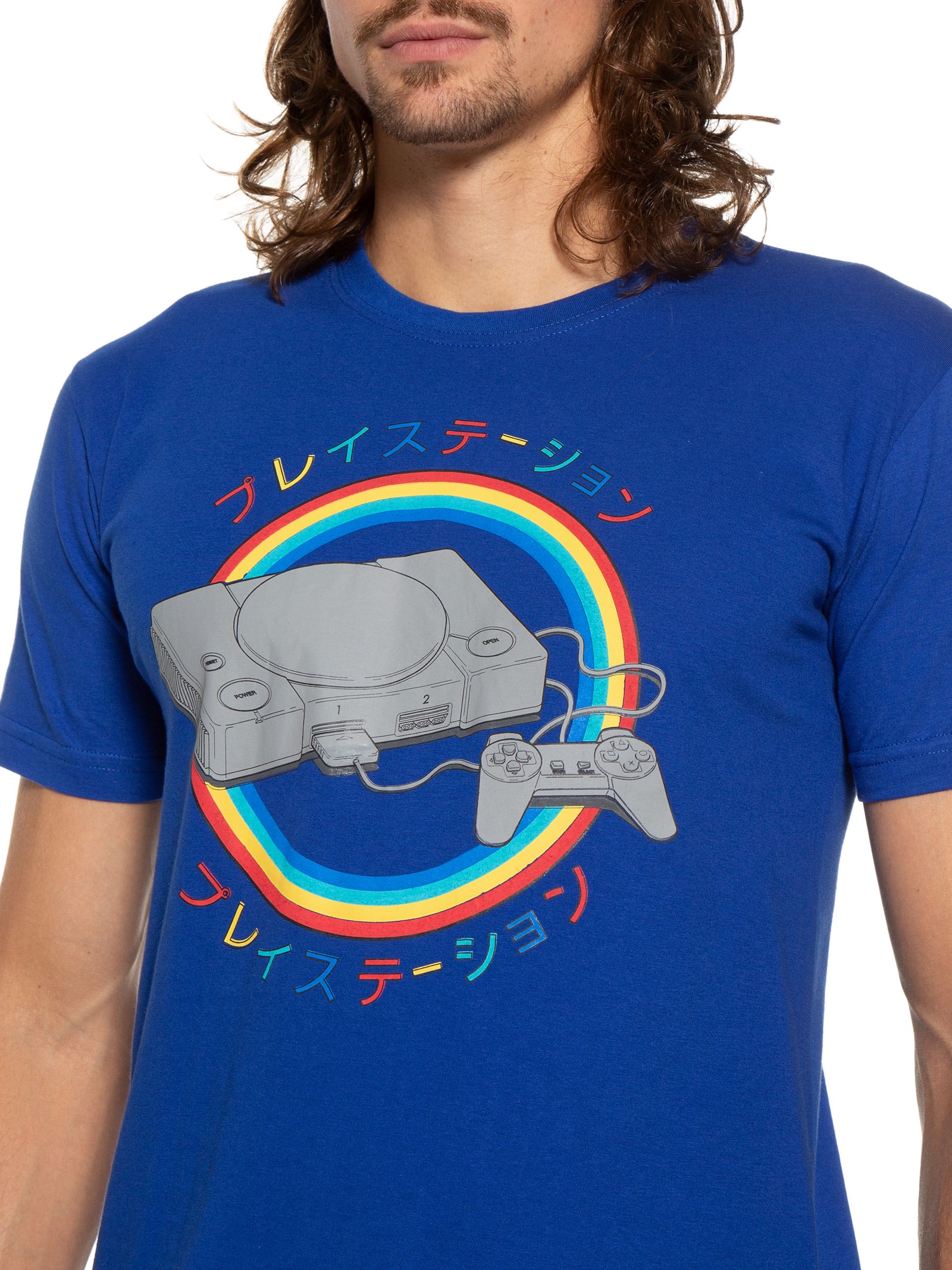 Camiseta Masculina Playstation Herança Ps One Azul Hype Gamer