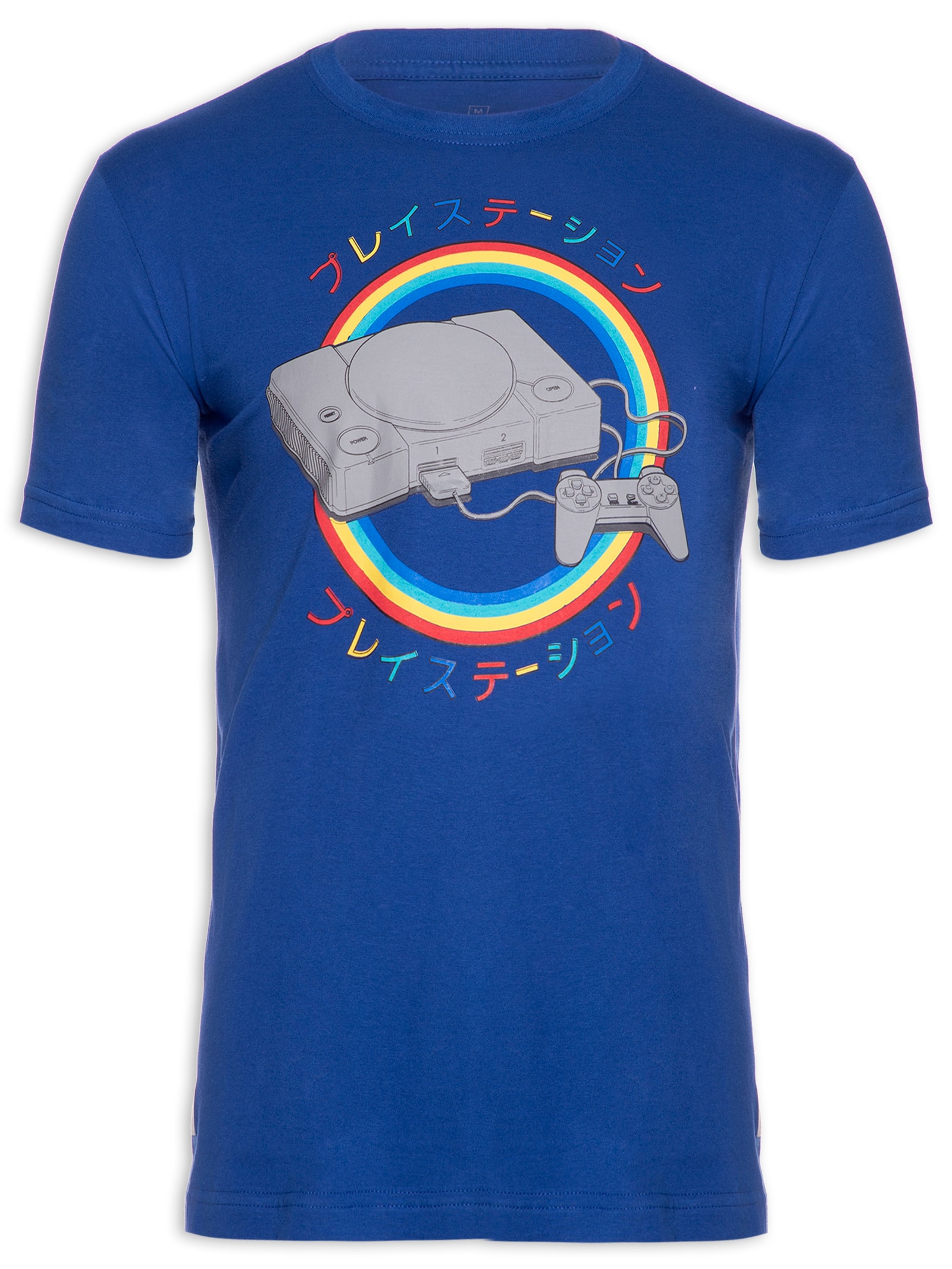 Camiseta Masculina Playstation Herança Ps One Azul Hype Gamer