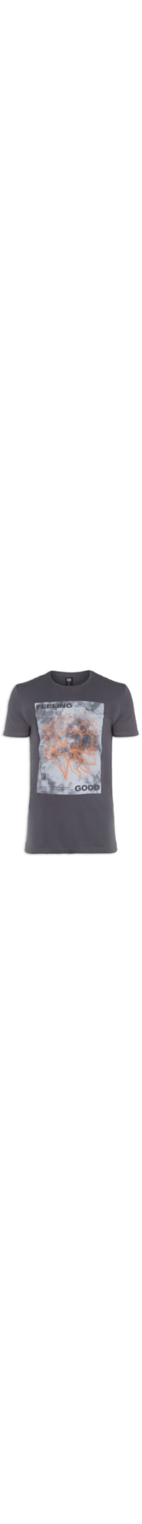 Camiseta Masculina Plus Careca Feeling Good - Cinza